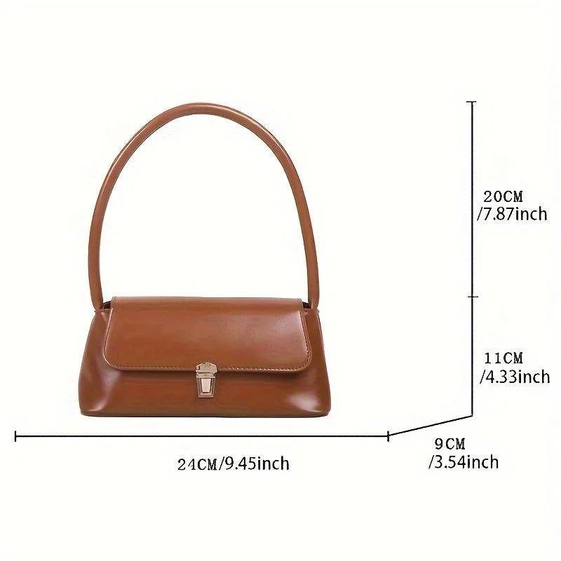 Fashionable Retro Baguette Bag for Women, Elegant Underarm Shoulder Bag, Small Luxury Tote for Daily Commute