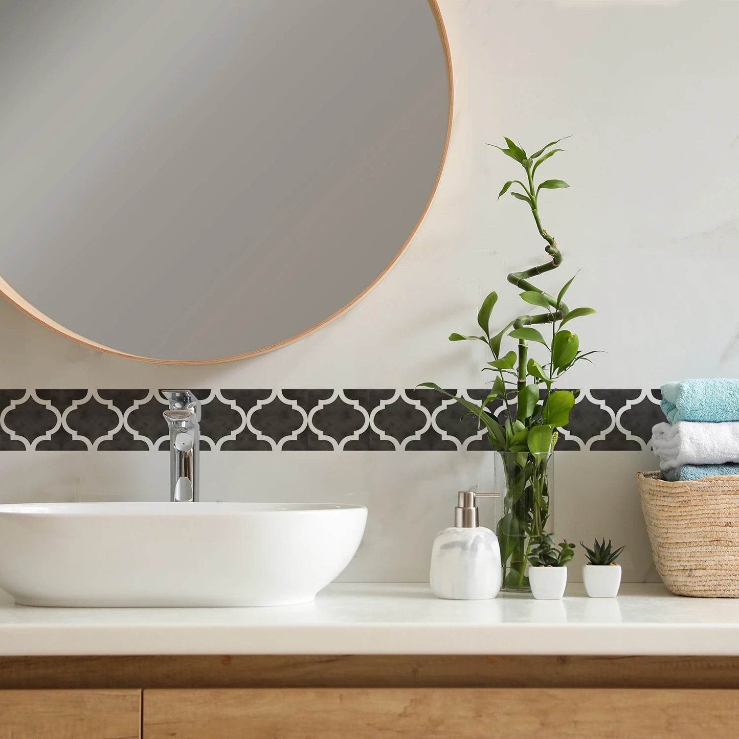 41 Styles Baseboard Stickers Waterproof Peel & Stick Waistline Wall Sticker Floor Border Sticker For Kitchen Bathroom 10x200cm - P12 Hub Europe