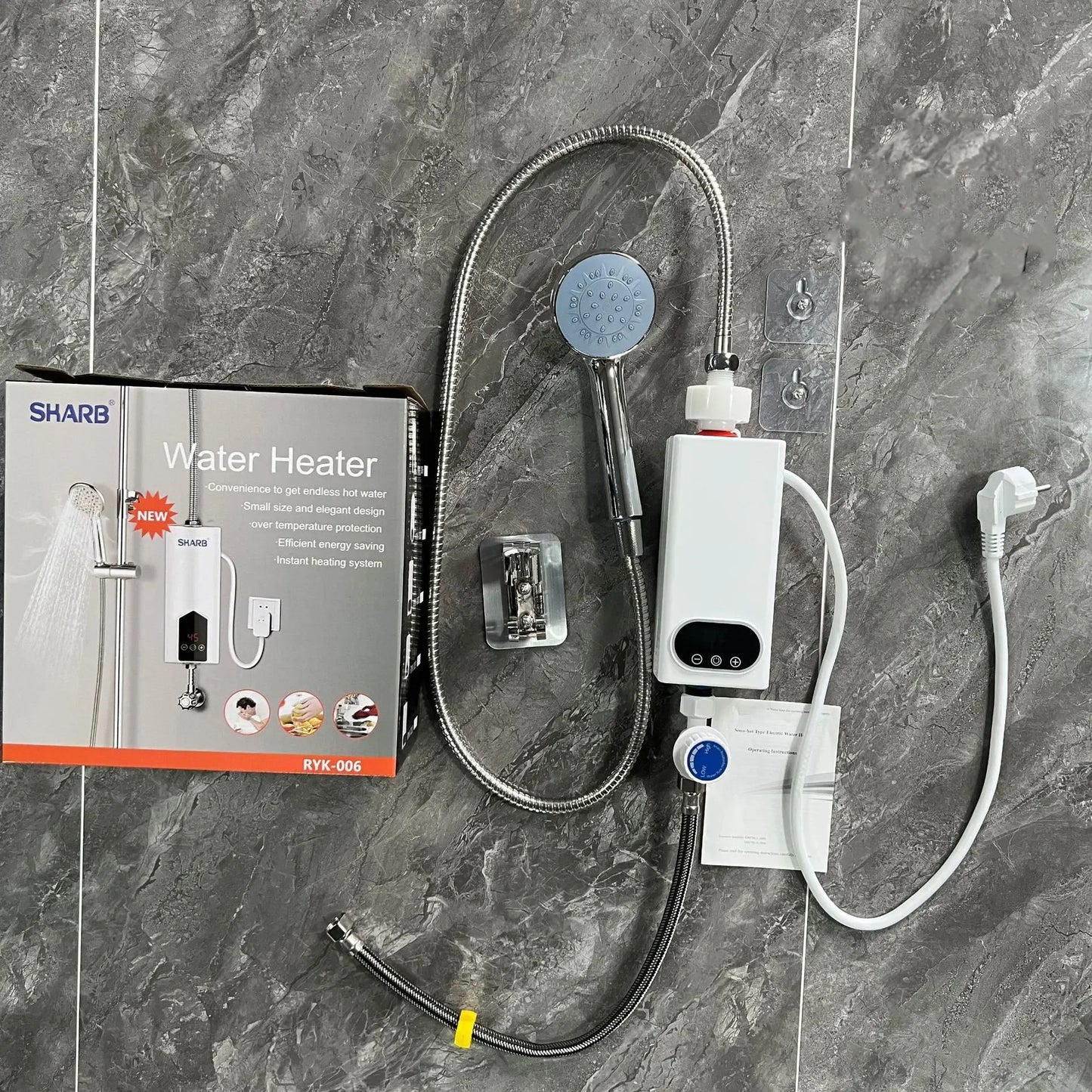 5.5kW Instant Electric Tankless Water Heater , Smart Water Heater Self-Modulating No Standby Losses, Household Shower Hot Water