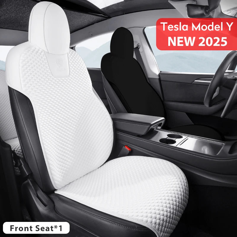 For Tesla Model 3 /Y Car Seat Cover For 2020-2025 Tesla Model 3/Y 5-Seat Ice Silk Seat Cushion Summer Breathable Car Accessories
