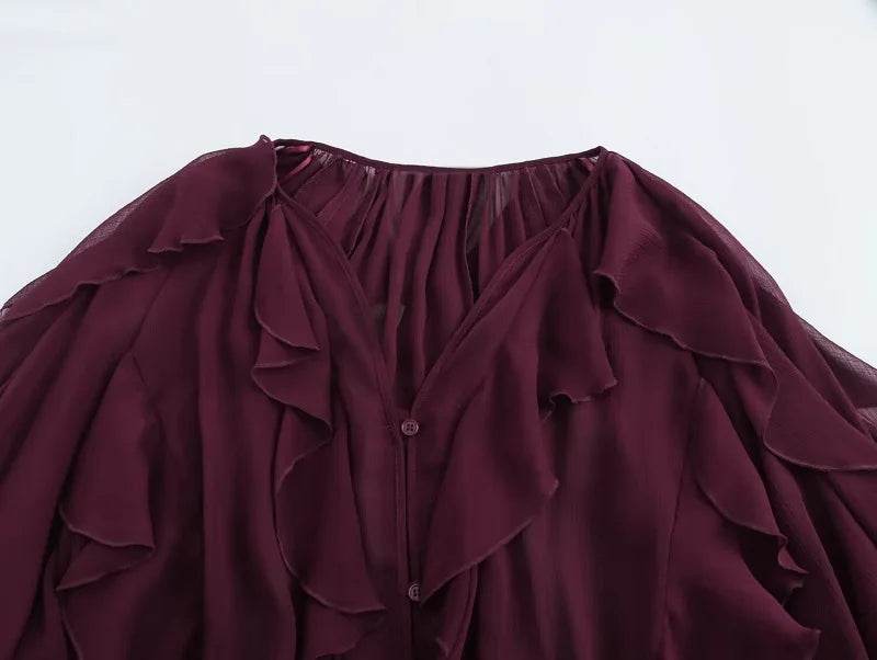 Women's Ruffle Blouse - P12 Hub Europe