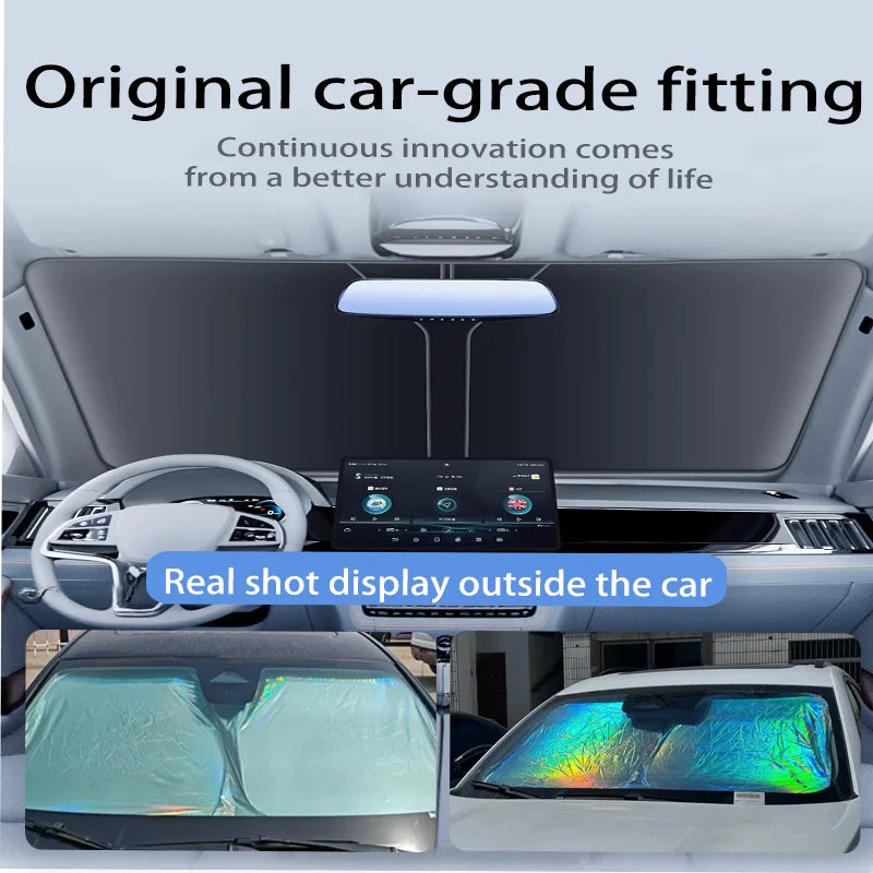 Foldable Reflector Sunshade For Dacia Duster P1310 2023~2026 Car Windshield Sun Visor Heat Insulation Summer Auto Accessories