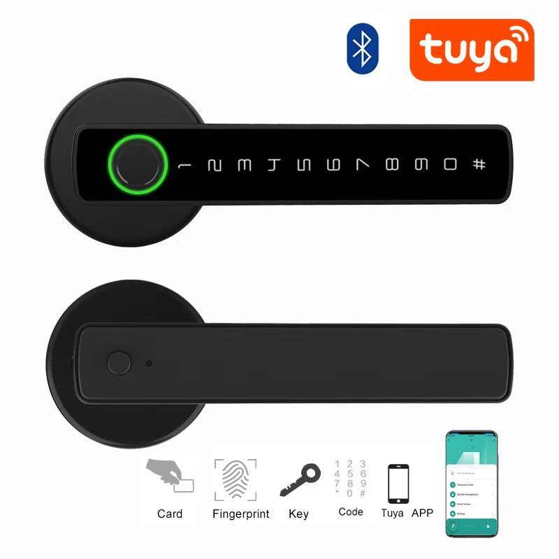Fingerprint Door Lock Keypad, App, Card, Key, Bluetooth - P12 Hub Europe
