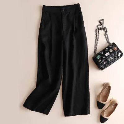 Women's Wide-Leg Linen Pants - P12 Hub Europe