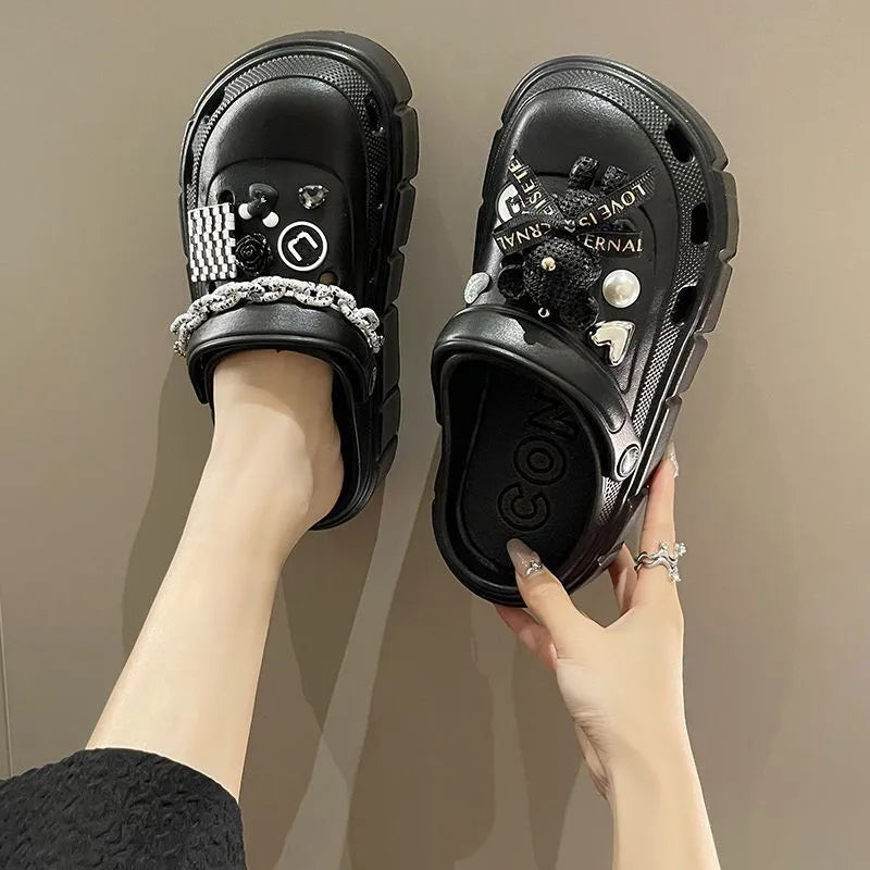 Platform Slippers Summer Women's Sandals 6cm Wedges Ladies Outdoor Clogs Thick Street Beach Slides Girls Flip Flops Garden Shoes