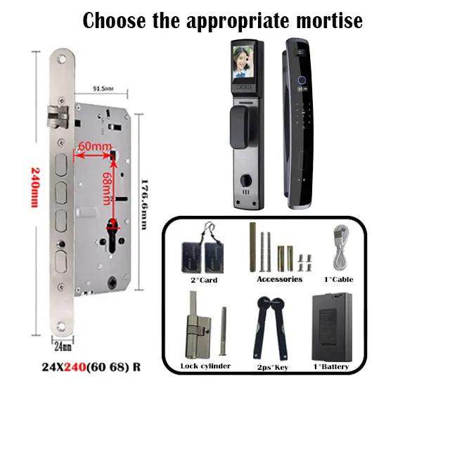 3D Face Lock w/ Camera & SIM | WiFi, Fingerprint, Card, NFC, IP66 - P12 Hub Europe