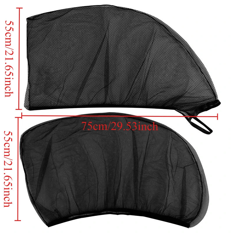 2pcs/set Car Sunshade Net Car Window Sun Visor Cover Automotive Interior