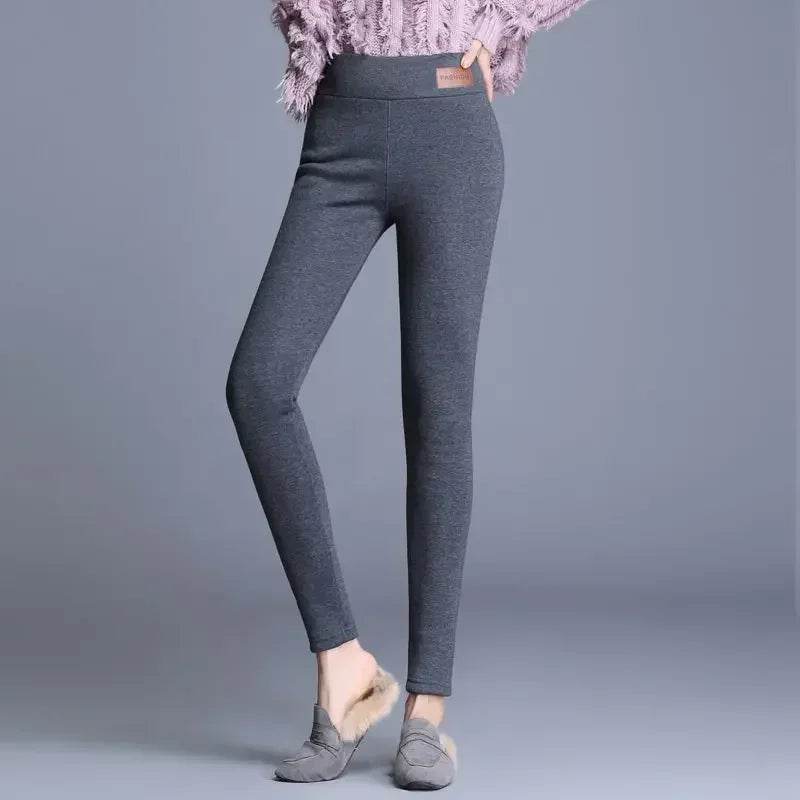 Women's Fleece-Lined Cashmere Leggings - P12 Hub Europe