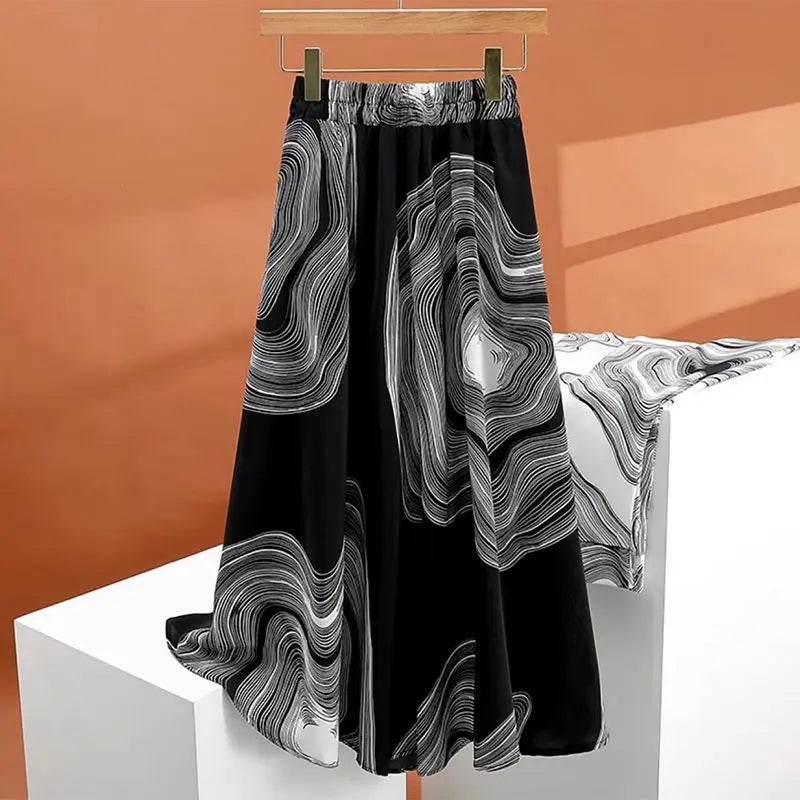 Women's Printed Midi Skirt - P12 Hub Europe