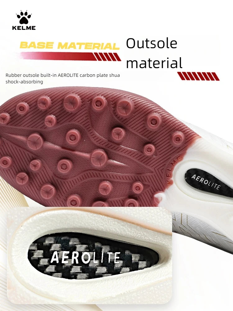 KELME Adult Football Shoes Futsal Football Boot Artificial Turf Professional Carbon Plate TF Match Trainin Soccer shoes