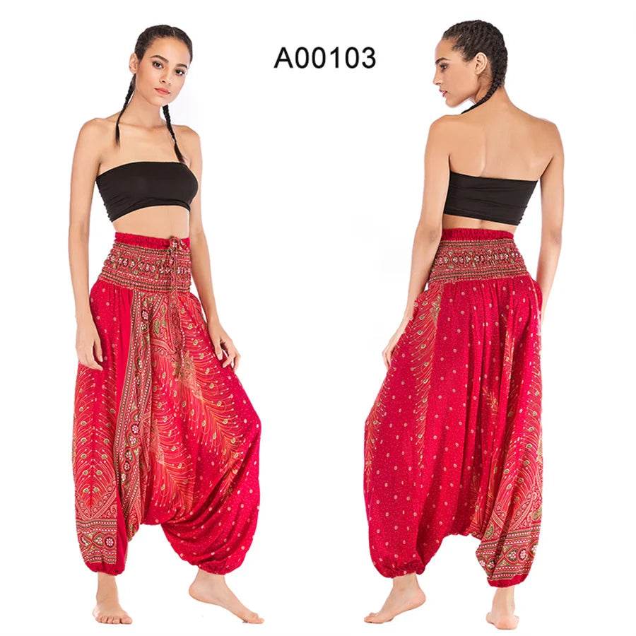 Women's Boho Harem Rayon Pants - P12 Hub Europe
