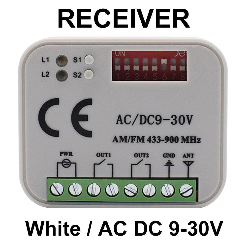 Garage Door Receiver 433-900MHz RF | 12V-230V, Rolling/Fixed Code - P12 Hub Europe