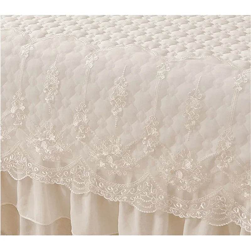Quilted Thicken White Bed Sheet Summer Bedspread Couple 2 People Bed Linens Luxury Double Bed Bedding King Size 180x240cm - P12 Hub Europe