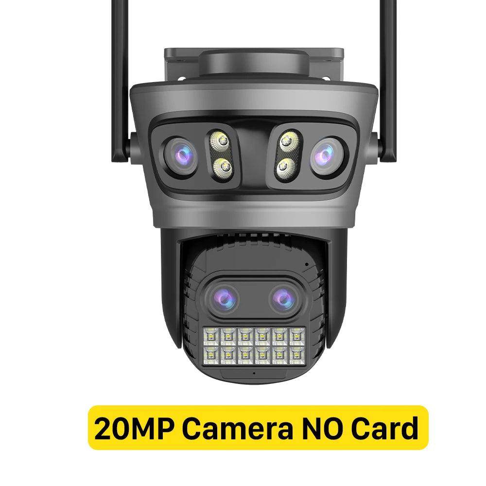 Outdoor Camera 20MP/15MP 4-Lens 10X Zoom, AI Track, Color Night - P12 Hub Europe