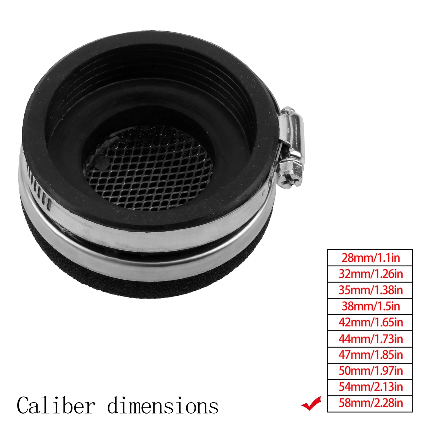 Motorcycle Air Filter Cleaner Air Filter 2 Stroke Engine Dirt Pit Bike Scooter 28/32/35/38/42/45/50/54/58MM Moto Parts