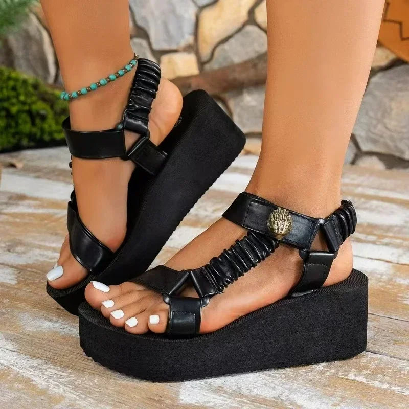 2025 Summer Flat Women's Shoes Hemp Rope Set Foot Beach Sandals Outdoor All-match Casual Slippers Large Size Girls Sandals
