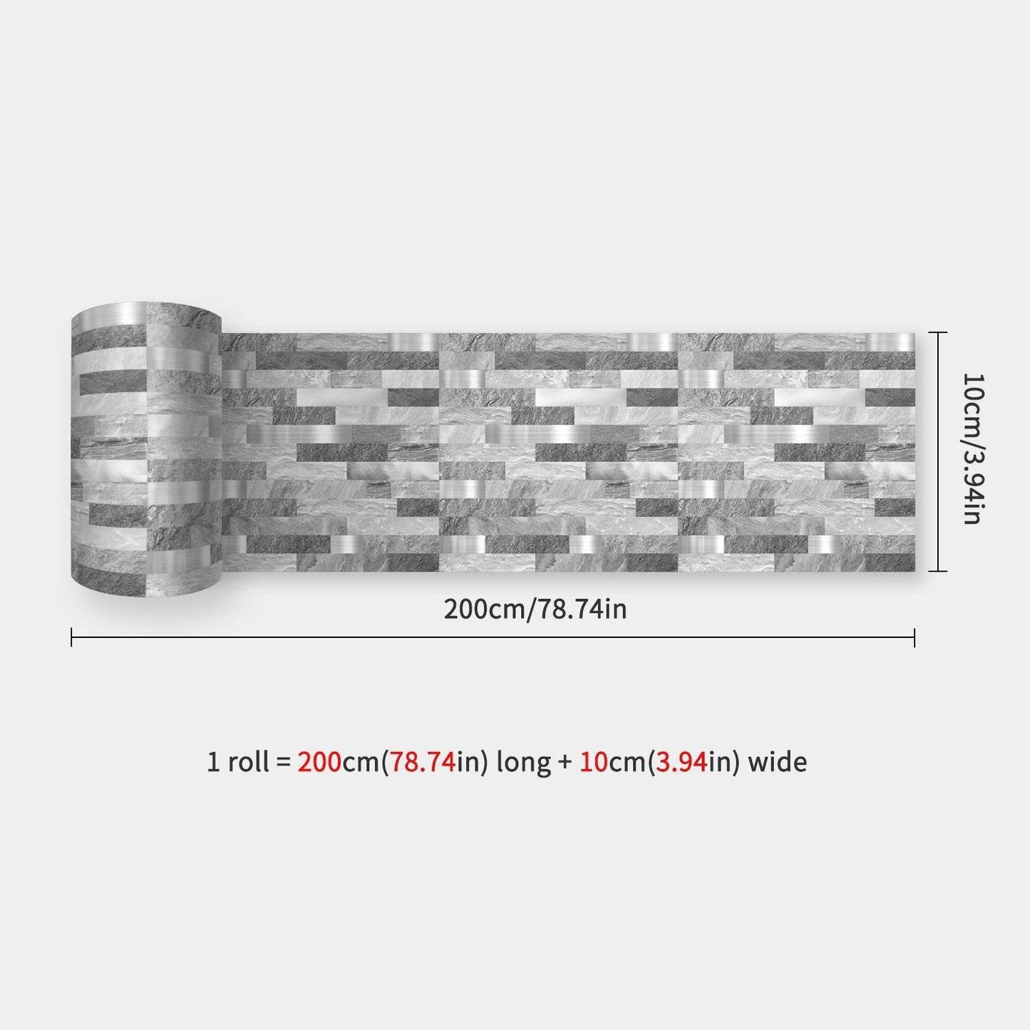41 Styles Baseboard Stickers Waterproof Peel & Stick Waistline Wall Sticker Floor Border Sticker For Kitchen Bathroom 10x200cm - P12 Hub Europe