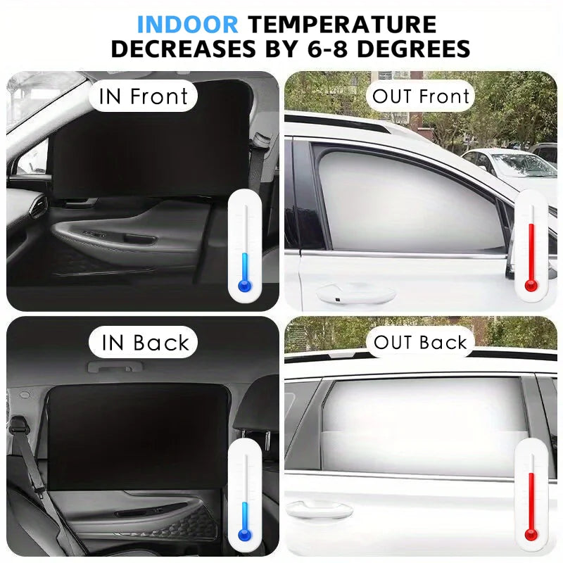100 Blackout Windshield Sunshades Car Sun Shield Shades Sunshade Covers Summer Magnetic Side Window UV Protection Front Rear