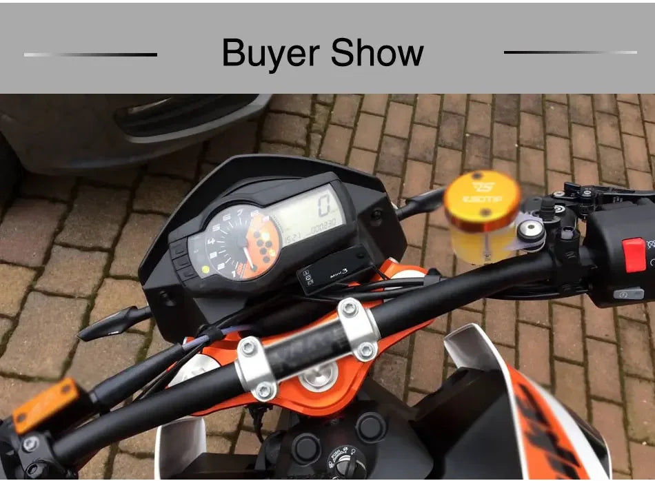 Universal Mini 3 in 1 Meter Instruction LED Display Air Temp+Time+Volt Meter Gauge Multi-Function for Scooter Bike Motorcycle