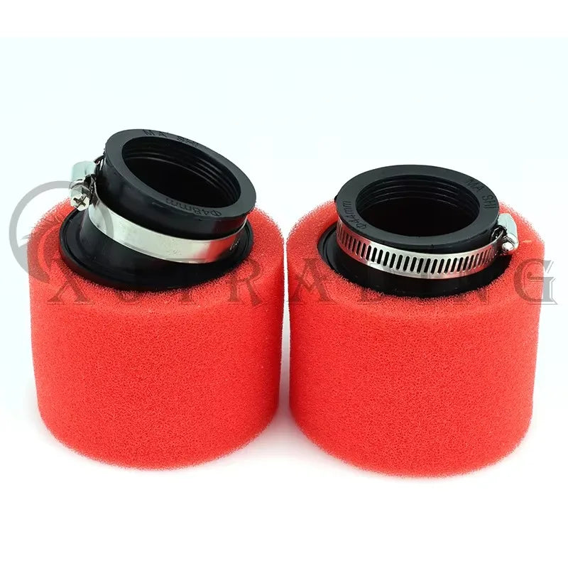 Foam Air Filter 35mm 38mm 42mm 45mm 48mm 50mm 60mm Sponge Cleaner Moped Scooter Dirt Pit Bike Motorcycle Black and Red