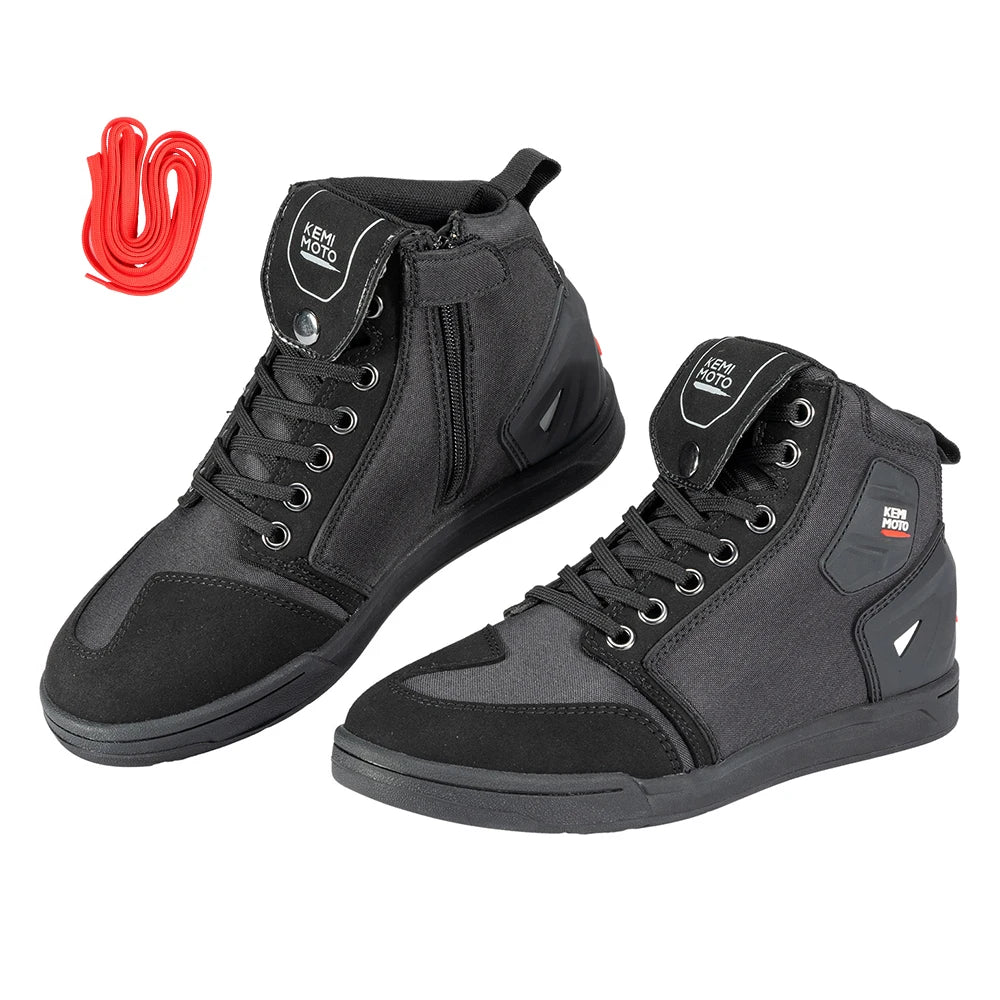 KEMIMOTO Motorcycle Shoes Summer Commuting Riding Men Boots Casual Rides Flat Shoes Anti-collision Protection Outdoor Activities