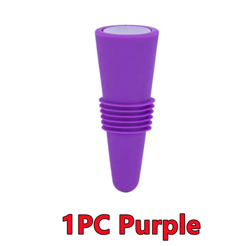 New 6/2/1PC Silicone Wine Bottle Stopper Set Whiskey Leak Proof Beer Champagne Bottle Cap Closer Wine Cork Lid Bar Accessories - P12 Hub Europe