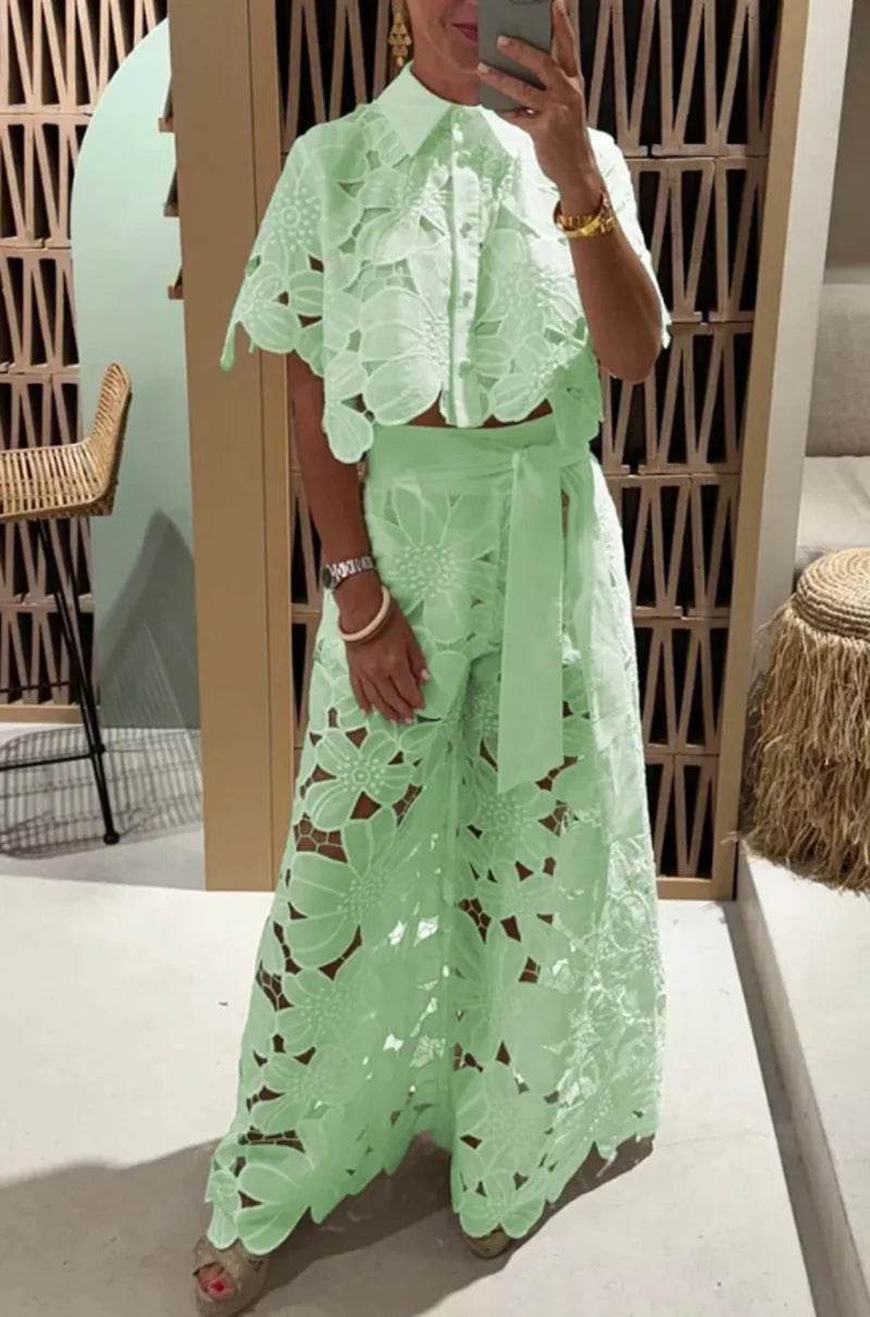 Spring Hollow Wide-Leg Suit - P12 Hub Europe