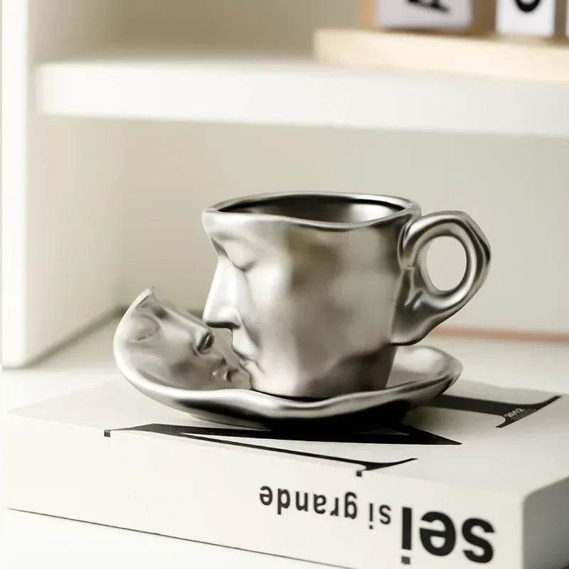 & Face Love Kissing Coffee Cups Mugs,creative Ceramic Mugs Coffee Cup Artistic Kiss Ceramic Coffee Cups Office Cup Wedding Gifts - P12 Hub Europe