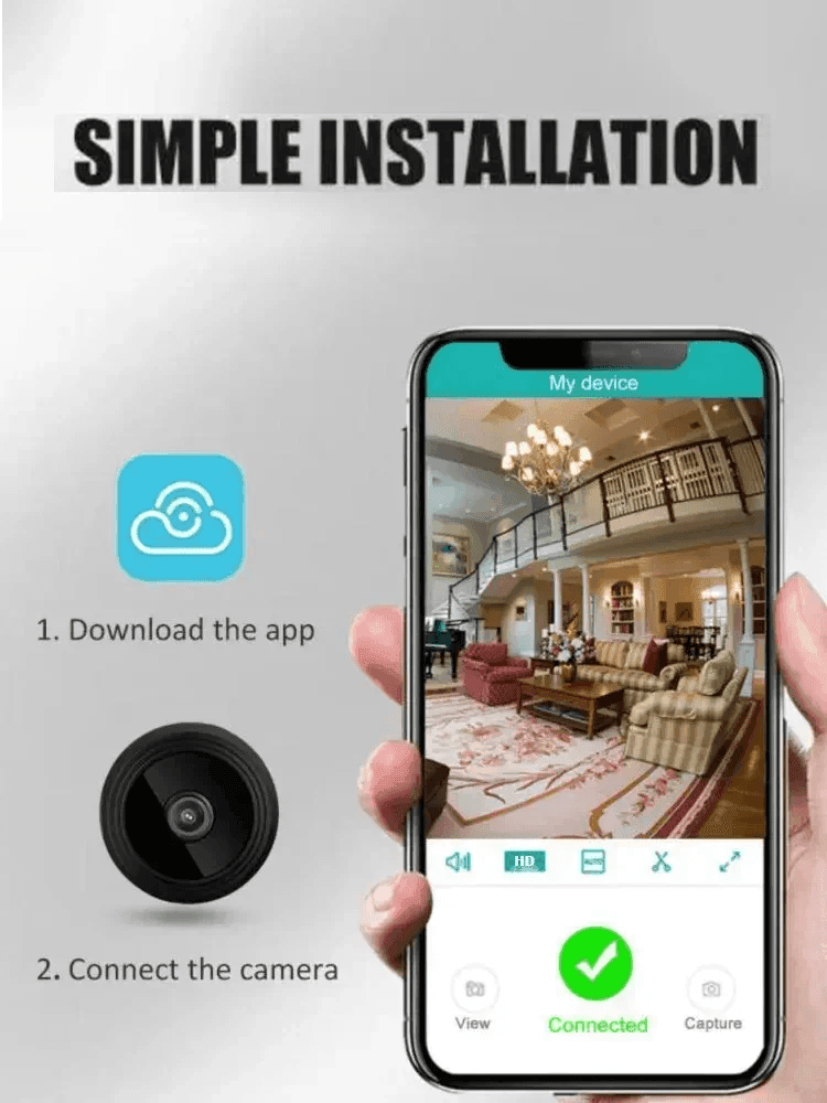 Mini WiFi Camera Xiaomi Mijia , Remote View, Motion Detect - P12 Hub Europe