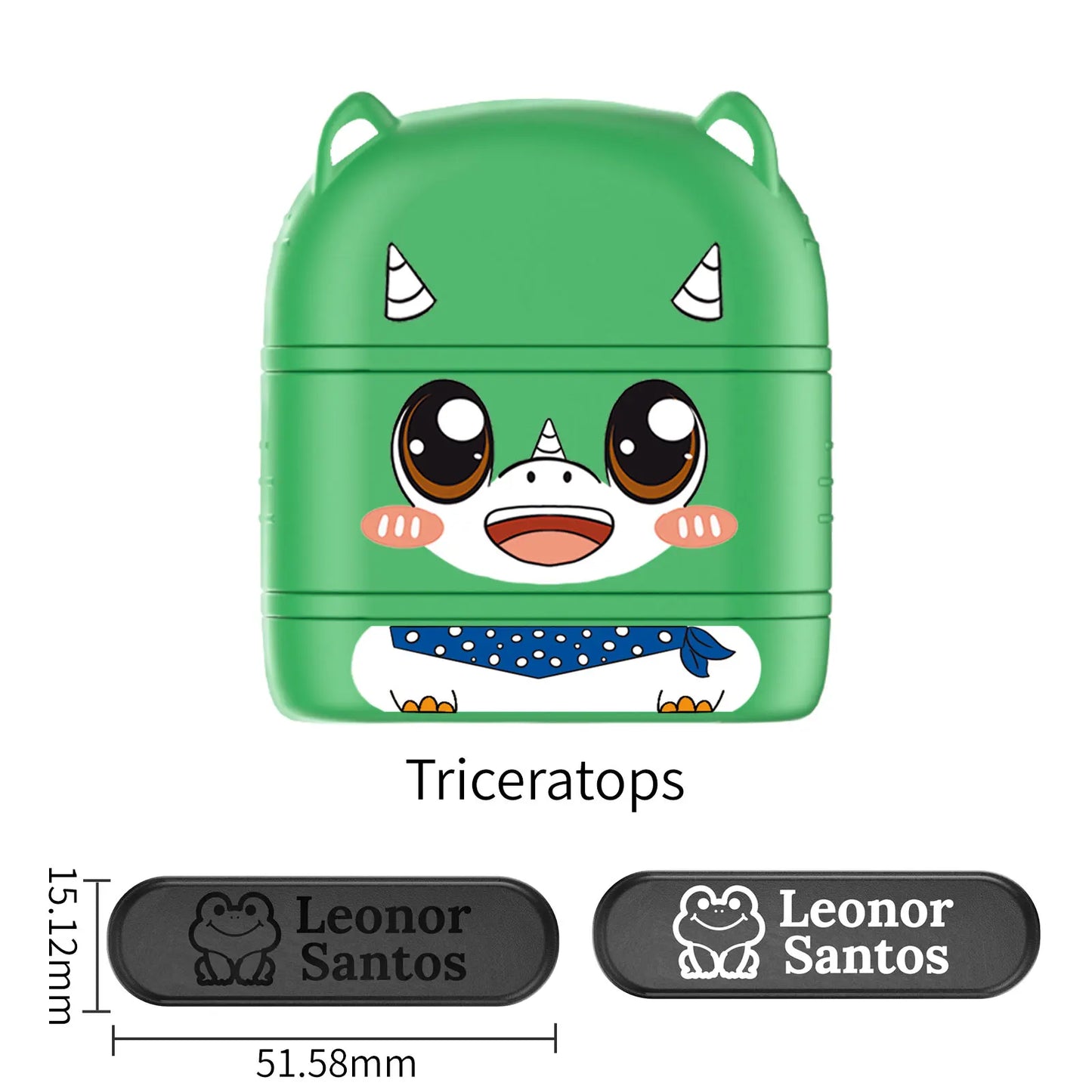 Children's Name Seal Custom Double -layer black and white ink Student's Stamp Kindergarten Clothes Waterproof Name StickerStamp