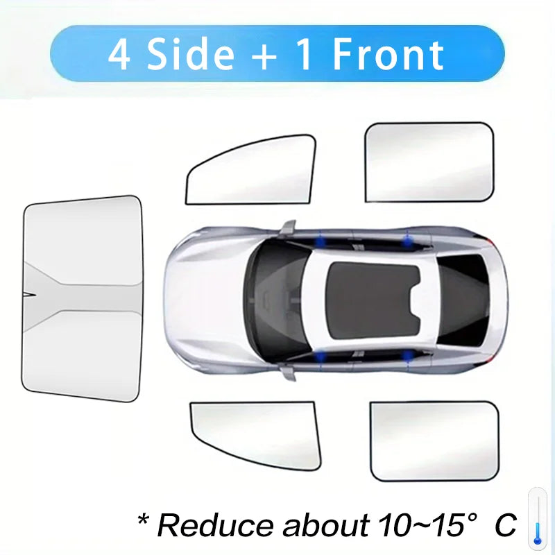 100 Blackout Windshield Sunshades Car Sun Shield Shades Sunshade Covers Summer Magnetic Side Window UV Protection Front Rear