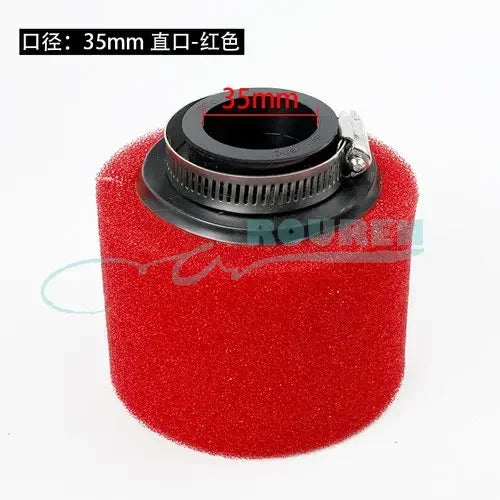 35mm 38mm 42mm 45mm 48mm 50mm 60MM Elbow Neck Foam Air Filter Sponge Cleaner Scooter Dirt Bike Motorcycle RED Kayo BSE