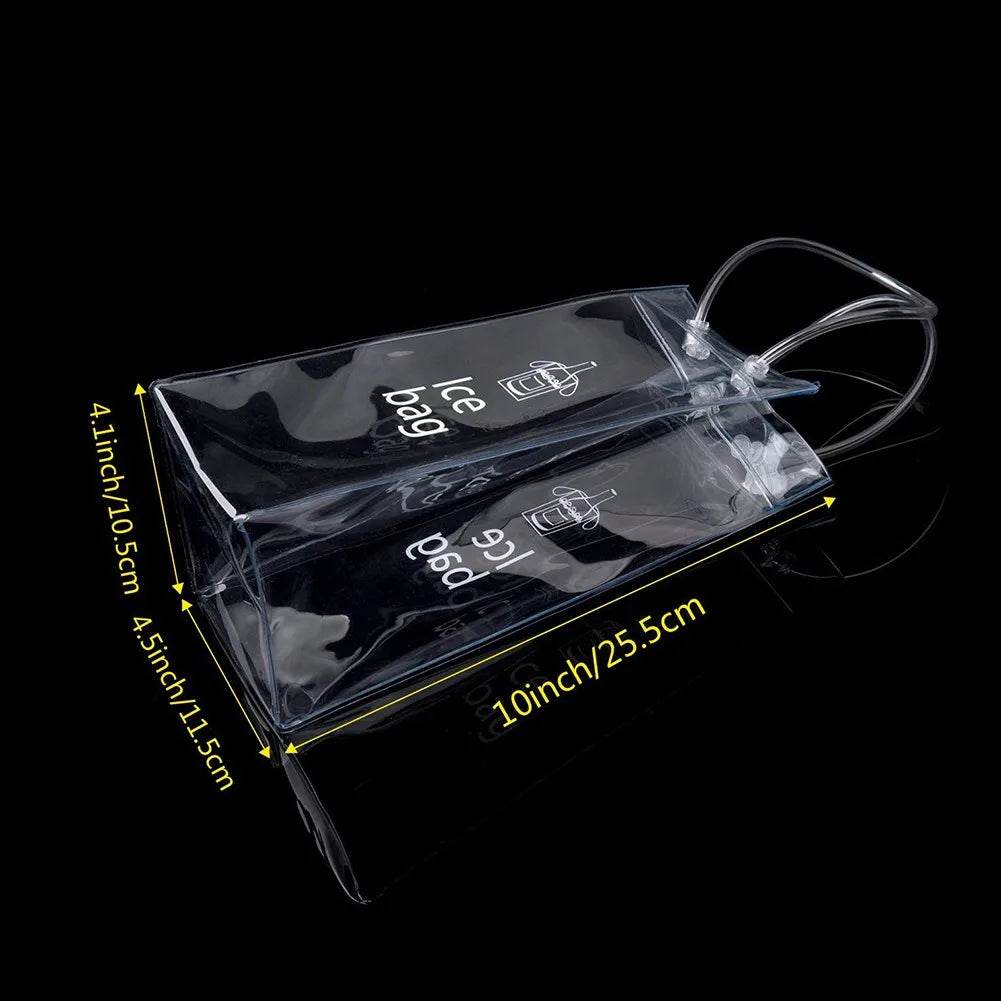 Ice Wine Bags PVC Anti-leakage Ice Bag Transparent Refrigerated Champagne Red Wine Bottle Whisky Eco-friendly Portable Ice Bags - P12 Hub Europe