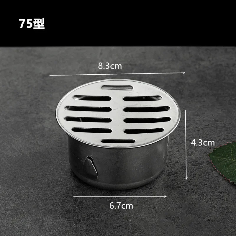 304 Stainless Steel Balcony Roof Round Large Displacement Anti-blocking Floor Drain Outdoor Rain Bucket Drainage Floor Drain