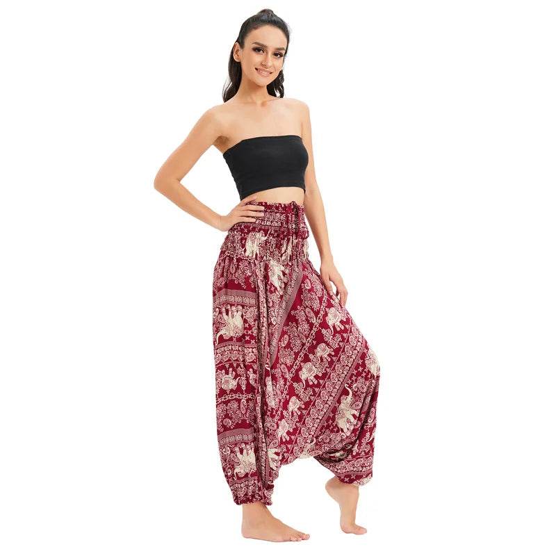 Women's Boho Harem Rayon Pants - P12 Hub Europe
