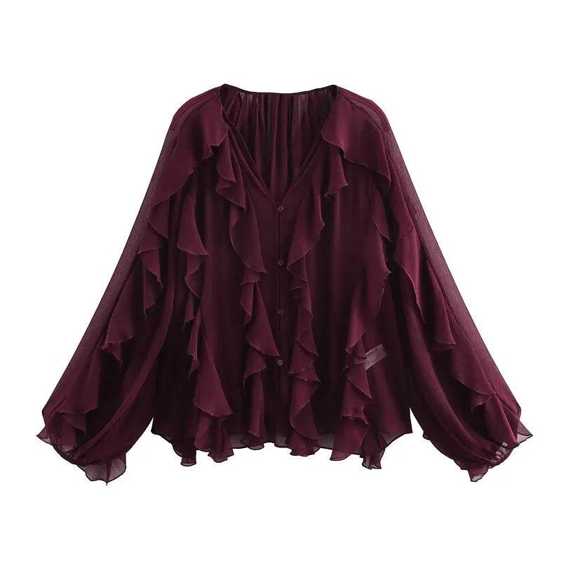Women's Ruffle Blouse - P12 Hub Europe