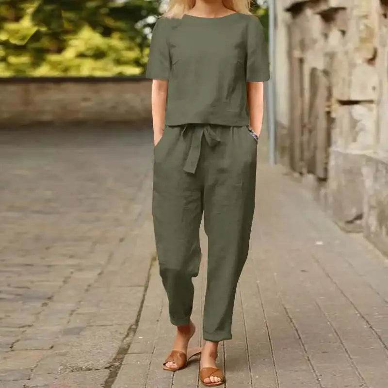 Women's Retro Cotton Linen Suit - P12 Hub Europe