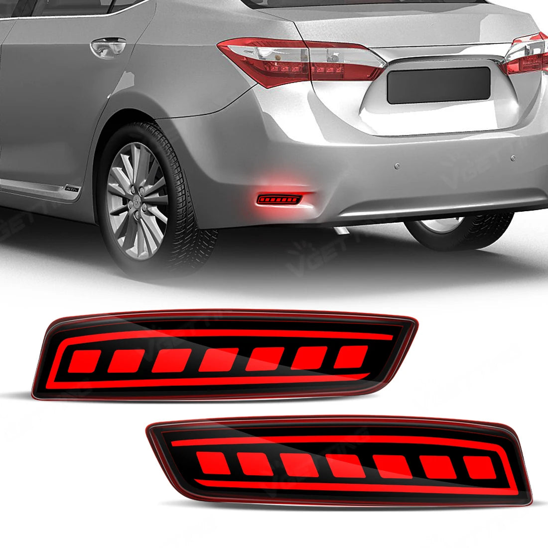 LED Rear Bumper Light Assembly For Toyota Corolla Altis 2014-2018 For Lexus GS250 ES250 Dynamic Turn Signal Rear Tail Brake Lamp