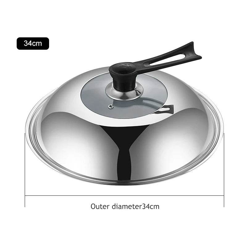 Seasoning Iron Woks,30/32/34cm Wok with Wooden Handle Frying Pan Kitchen Cookware For Electric,Induction Electric and Gas Stoves - P12 Hub Europe