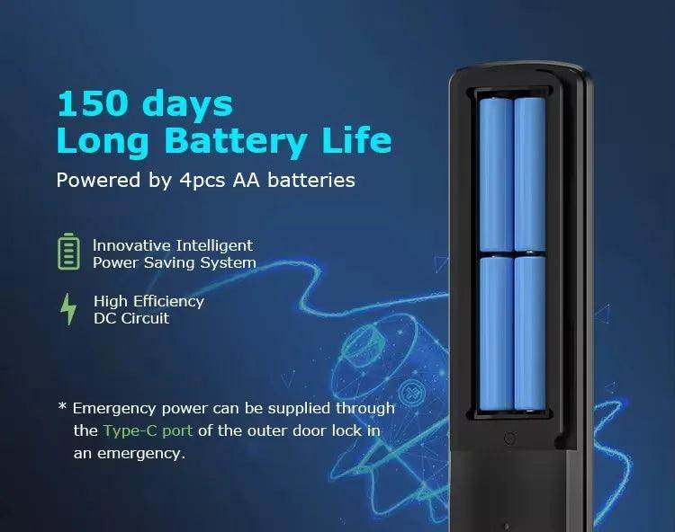 WiFi Sliding Door Lock | IP66, Fingerprint, Card, Code, Glass/Aluminum - P12 Hub Europe