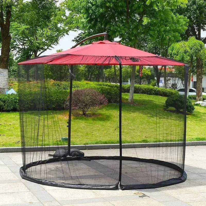 Umbrella Mosquito Net Round Hanging Terrace Umbrella Net for Door Tree Sun Parasol Mosquito Control Net Camping Garden Tent - P12 Hub Europe