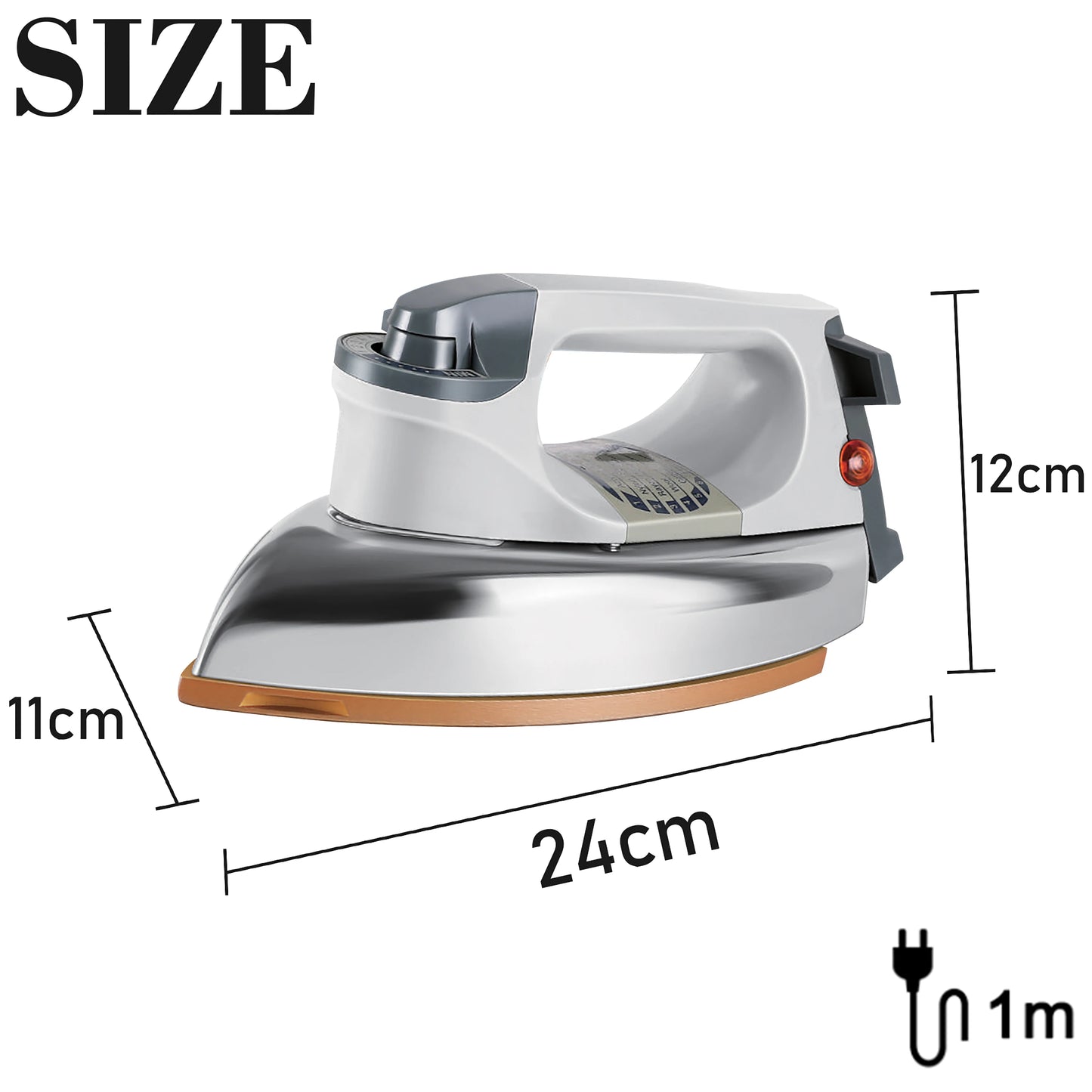 Electric Dry Iron For Clothes 1200W Household Fabric Ceramic Soleplate Electric Iron Ironing Fast-heat For Clothes Sonifer