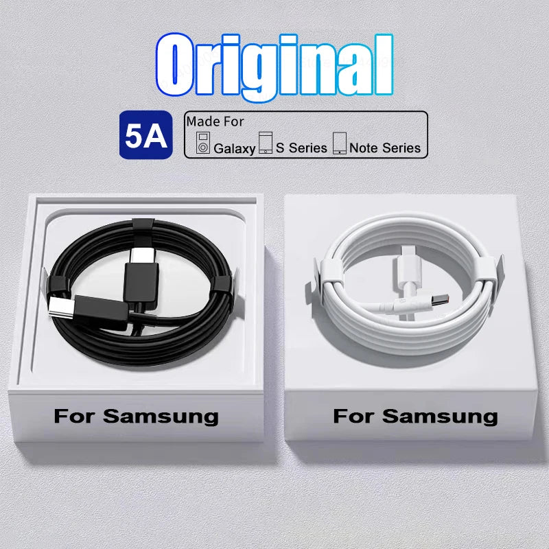 2PCS PD3.0 45W Quick Cable For Samsung Galaxy S20 S22 S23 Ultra Note 10+ 5G 20 A53 A54 Super Fast Charging USB Type C Data Cable