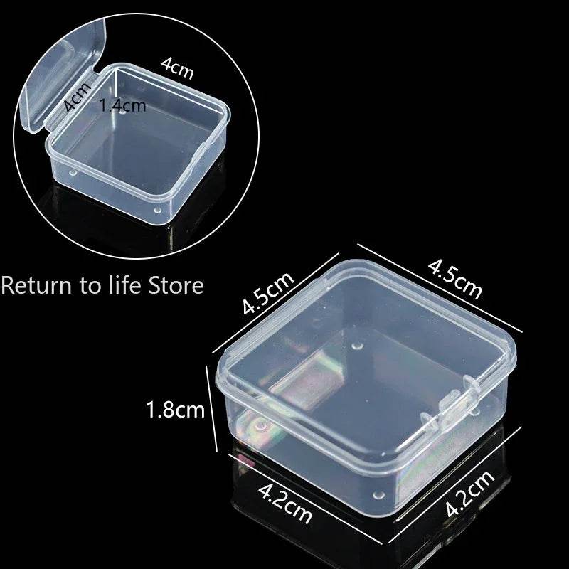 PP Storage Box Mini Transparent Plastic Case Container Square Rectangle Packaging Box for Jewellry Beads Small Items - P12 Hub Europe