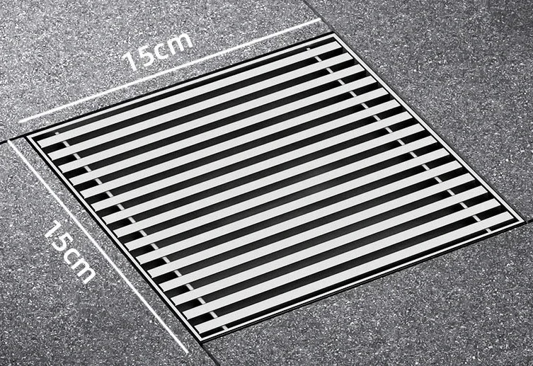 Large Floor Drain 304 Stainless Steel 12/15/20cm Square Linear Bathroom Floor Drains Outdoor Courtyard Large Diameter Drain
