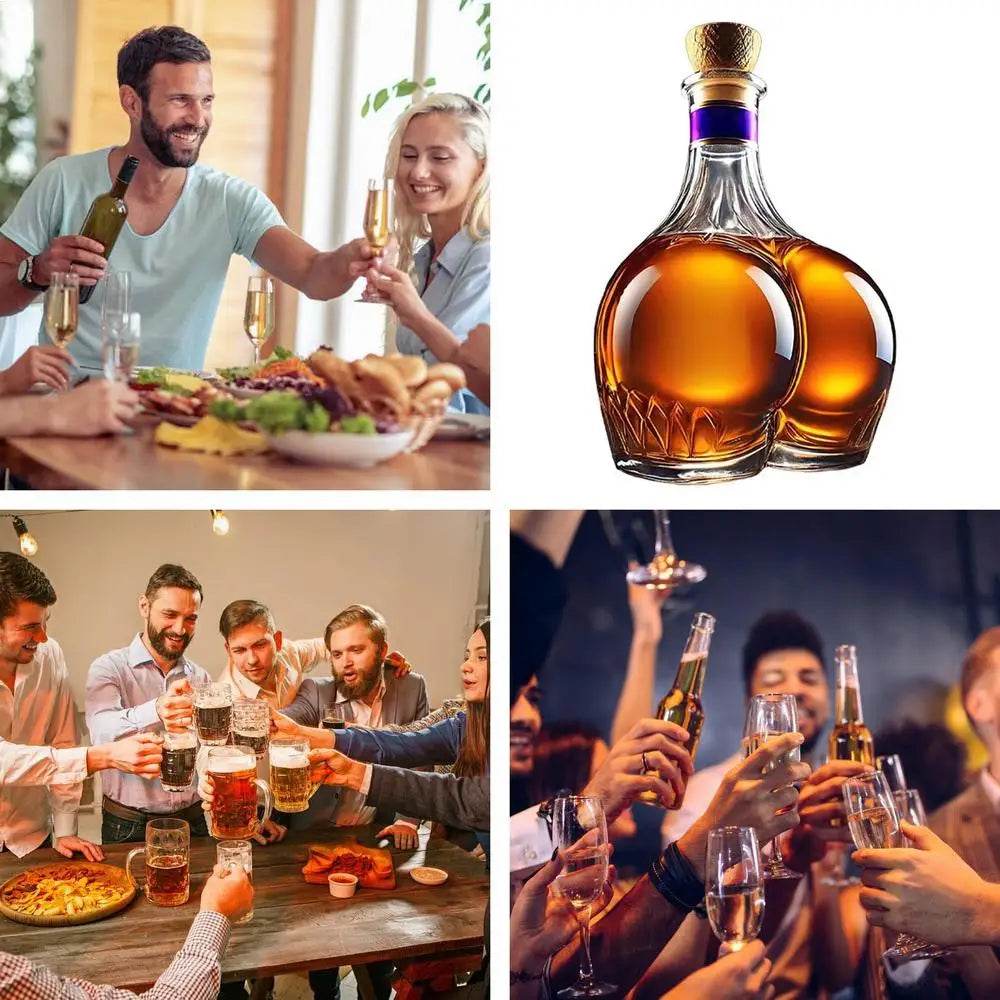 Creative Whiskey Bottle Decanter Realistic Novelty Glass Jug Liquor Bottle Whiskey Wine Brandy Scotchs Bourbon Vodka Decanter - P12 Hub Europe