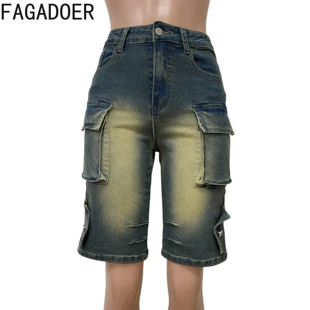 Retro Washed Women's Denim Shorts - P12 Hub Europe