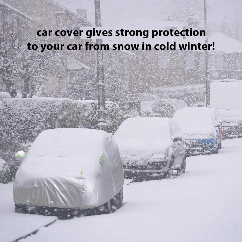 Car Cover Outdoor Indoor for All Season Windproof/Dustproof/Scratch Resistant Outdoor UV Protection Fits SUV Sedan Hatchback