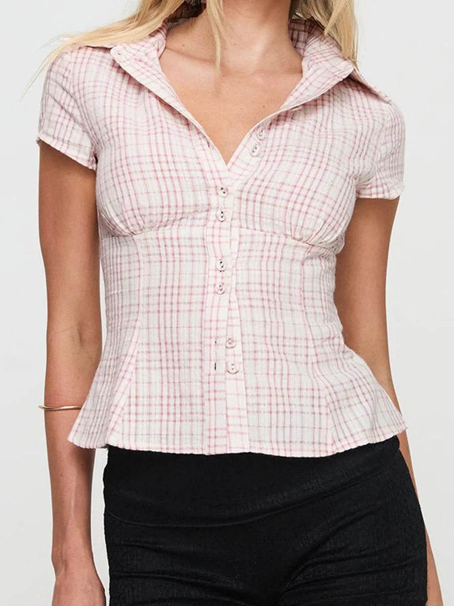 Women's Plaid Summer Shirt - P12 Hub Europe