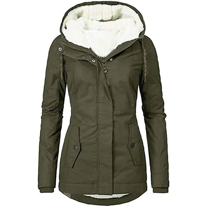 Warm Hooded Loose Parka - P12 Hub Europe